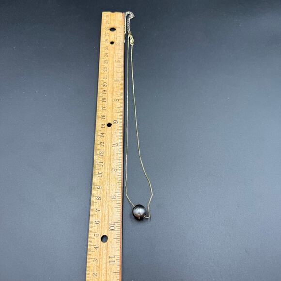 Hawaiian Tahitian Pearl Necklace Gold Tone - Picture 2 of 7